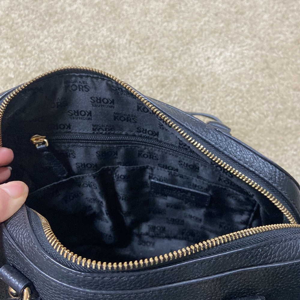 NEW Michael Kors black pebble leather shoulder bag, handle tote - Picture 6 of 6